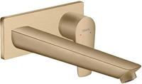 Hansgrohe Talis E afdekset wastafelkraan 22,5cm brushed bronze