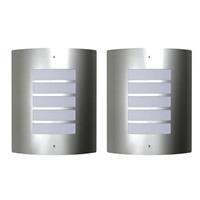 vidaXL Buitenlamp RVS Falerna 2 st