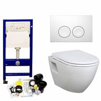 geberit Up100 Toiletset 28 Creavit Tp325 Wit Met Softclose Zitting - Standaard Delta 21 Wit (115125111)