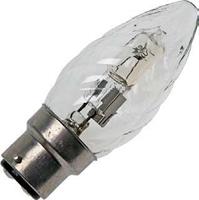 Halogeen ECO kaarslamp gedraaid 18W 230V B22d