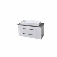 sanicare Onderkast  Q16 97,9x44,4 cm Twee Lades Antraciet 