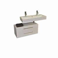 sanicare Onderkast  Q17 97x44 cm Twee Soft-Close Lades Grey-Wood 