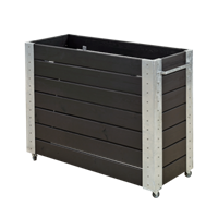 Pflanzkasten mit Rollen HxBxT 950 x 1200 x 500 mm schwarz