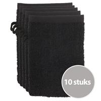 The One Towelling The One Voordeelpakket Washandjes Zwart - 10 stuks