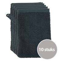 The One Voordeelpakket Washandjes Antraciet - 10 stuks