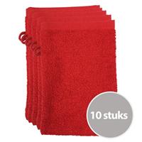 The One Towelling The One Voordeelpakket Washandjes Rood - 10 stuks