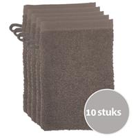 The One Voordeelpakket Washandjes Taupe - 10 stuks