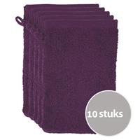 The One Towelling The One Voordeelpakket Washandjes Plum - 10 stuks