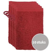 The One Voordeelpakket Washandjes Burgundy - 10 stuks