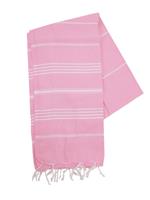 The One Towelling Hamamdoek Pink/Wit