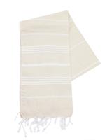 Hamamdoek Beige/Wit