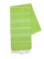 The One Towelling Hamamdoek Lime/Wit