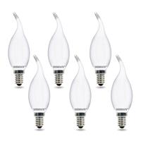 groenovatie E14 LED Filament Kaarslamp Tip 2W Warm Wit Dimbaar Mat 6-Pack
