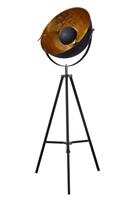 groenovatie Nice Industrieel Design Tripod Vloerlamp Goud Zwart