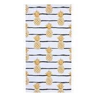 done. Strandlaken Pineapple met ananasmotief, ingenaaide ritszak voor waardevolle spullen (1 stuk)