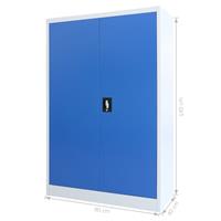 VIDAXL Büroschrank Metall 90 X 40 X 140 Cm Grau Und Blau