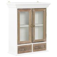 vidaxl Wandschrank Weiß 49 x 22 x 59 cm Massivholz