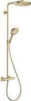 Hansgrohe Raindance Select showerpipe met thermostaat 24cm powderrain polished gold optic