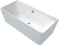 Villeroy & Boch Collaro half vrijstaand half vrijstaand bad 180x80cm rechthoek overloop goud Acryl Glans Wit uba180cor9cs00vj01