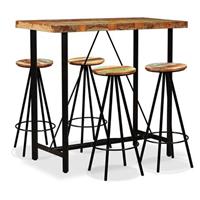 vidaXL Bar-Set 5-tlg. Altholz Massiv Braun