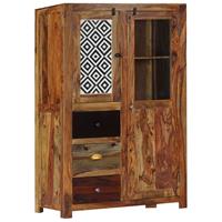 vidaXL Highboard 95 x 48 x 150 cm Massivholz Braun
