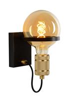 Lucide wandlamp Ottelien - zwart - 17,5x21,8 cm