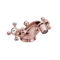 Sapho Bidetmengkraan  Antea 2-knop Gebogen 7.2 cm Rose Goud (incl. clickwaste)