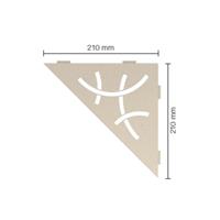 Schluter Shelf-E-S1 planchet - 21x21x0.5cm - inbouw - Driehoek - Perforatie: Curve - gecoat Ivoor ses1d6tsi
