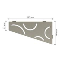 Schluter Shelf-E-S3 planchet - 29.5x15.4x0.5cm - inbouw - Perforatie: Curve - RVS geborsteld ses3d6eb