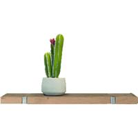 Looox Wood planchet vrijhangend (lxhxd) 600x30x150mm planchet hout frame roestvaststaal (RVS)