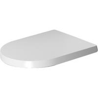 Duravit - me by Starck WC-Sitz, Scharniere Edelstahl, ohne Absenkautomatik, Farbe: Innenfarbe Weiß, Außenfarbe Weiß Seidenmatt - 0020012600