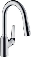 hansgrohe Spültischmischer 180 Focus M42 Ausziehbrause 2jet chrom-"41065169"