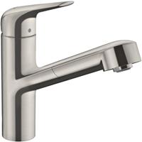 hansgrohe Küchenarmatur »M42« M4214-H150 Einhebel-Küchenmischer mit Ausziehauslauf Edelstahl Finish
