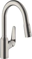 hansgrohe Küchenarmatur »M42« M429-H180 Einhebel-Küchenmischer mit Ausziehbrause Edelstahl Finish