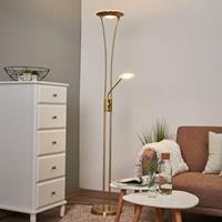 Lampenwelt.com Klassieke vloerlamp Eda met leeslamp en dimmer