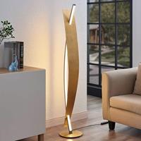 Lampenwelt.com LED vloerlamp Marija in chique gouden look