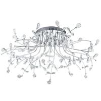 B-Leuchten Crystal plafondlamp, chroom, 77 cm