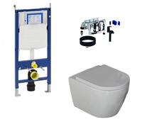 geberit Complete  Duofresh toiletset met Saniclear Jama randloos toilet en drukplaat. Zelf samenstellen!