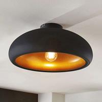 Lindby Metall-Deckenlampe Gerwina, schwarz-gold