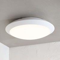 Lampenwelt.com LED-Außendeckenlampe Naira m. Sensor, weiß