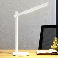 LINDBY LED bureaulamp Loretta, langwerpig, wit