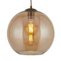 Searchlight Hanglamp Balls m amberkleur. glazen bol 25cm