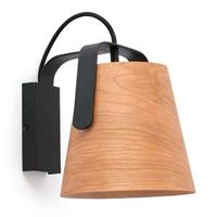 FARO BARCELONA Wandlamp Stood met kersenhouten lampenkap