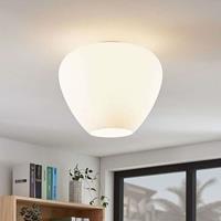 Lindby Glas-Deckenlampe Bibiane, opalweiß