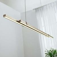 Lampenwelt.com LED-Balkenpendelleuchte Tymon, schmal, ausziehbar