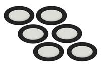 LED Inbouwspot 3W, Zwart, Rond, Warm Wit, Waterdicht IP65, Badkamer, 6-Pack