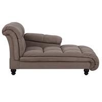 Beliani Chaise longue stof taupe linkszijdig LORMONT