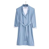 Badjas Soft Jersey Robe Blauw / Wit-S/M
