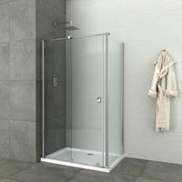 badstuber Flat schuif douchecabine 120x80cm 8mm glas anti-kalk