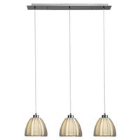 Brilliant Leuchten Relax Pendelleuchte 3flg chrom/weiß